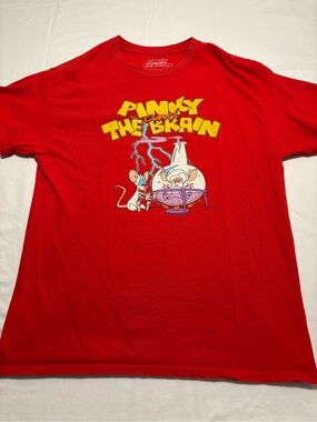 Warner Bros. Red Pinky and The Brain Cartoon Tee